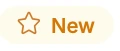 Amber New status pill with star icon