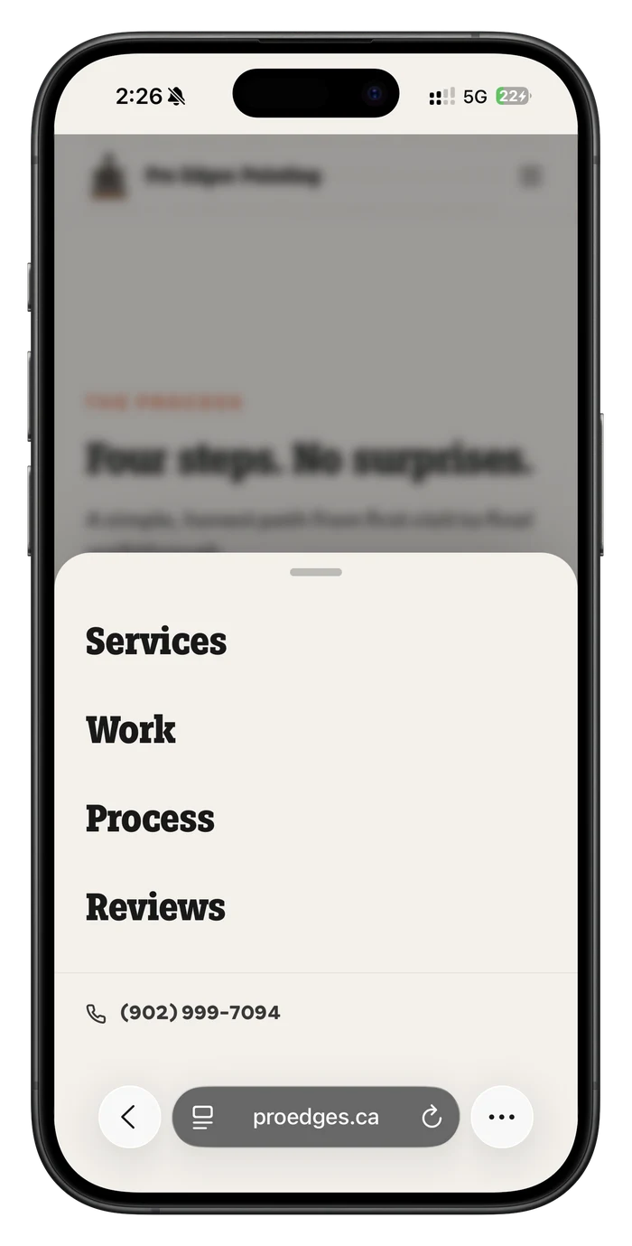 2. Open the menu